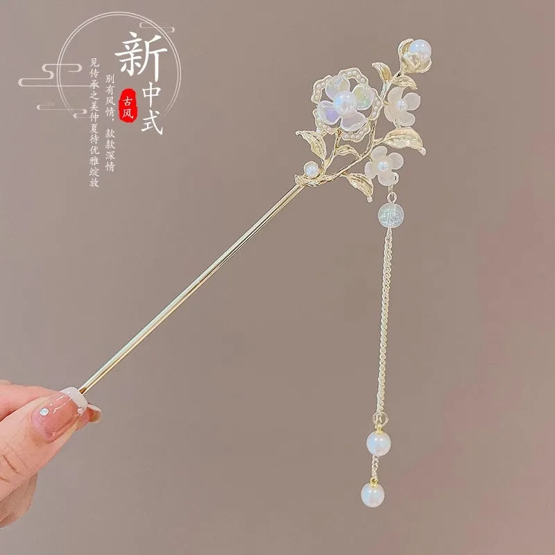 Elegant Flower Tassel Hair Clip for Women - Smarsty