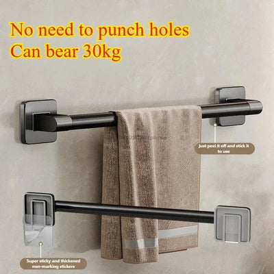 Self-Adhesive Bathroom Towel Rack Hooks Set - Smarsty