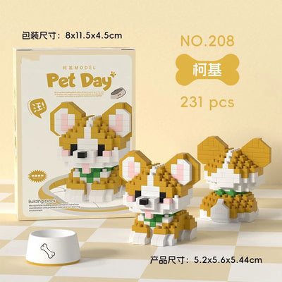 Animal Small Particle Dog Cat  Mini Building Blocks DIY Assembly Brick Sets Educational Toys for Kid 10 To 12 Year Birthday Gift - Smarsty