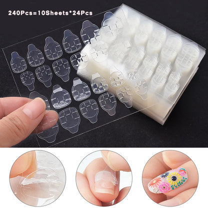 120 Pieces Pink Square Toe Nail Tips Full Cover Extensions - Smarsty
