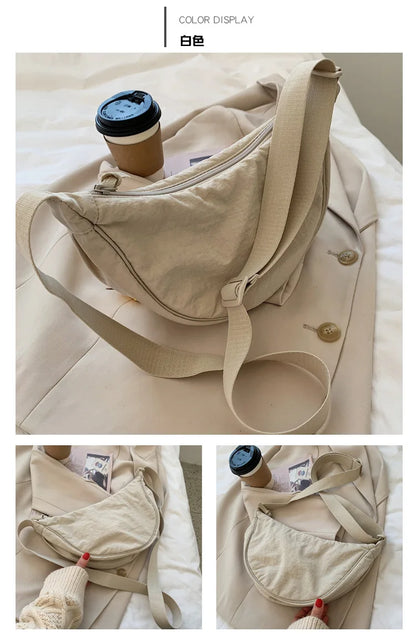 Casual Nylon Crossbody Bag for Women Large Capacity - Smarsty