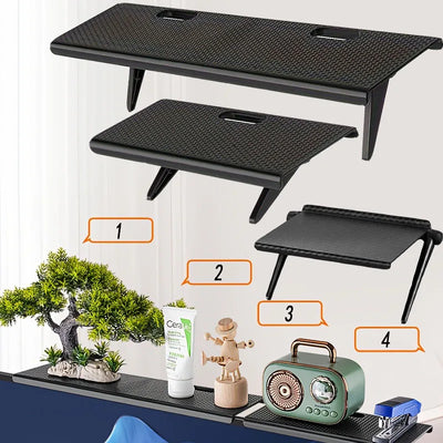 Adjustable TV Screen Top Shelf Computer Monitor Desktop Screen Top Storage Rack TV Media Box, Router Shelf Rack Home Organizer by Smarsty