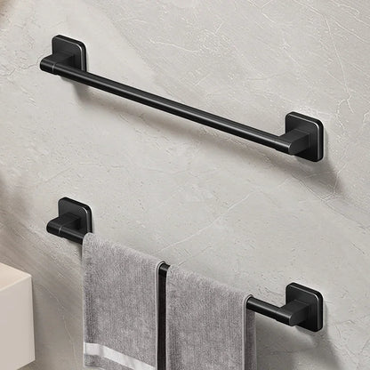 Self-Adhesive White Towel Holder Easy Install Bathroom Rack - Smarsty
