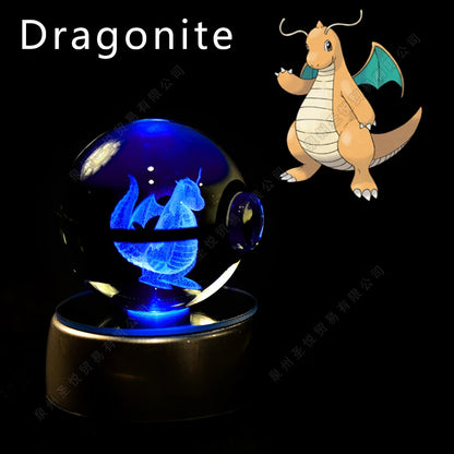 3D Pokemon Crystal Ball Night Light Lamp - Smarsty