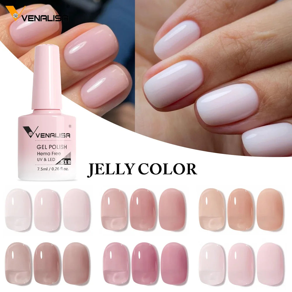 Venalisa HEMA Free Jelly Pink Nail Gel Kit - Smarsty