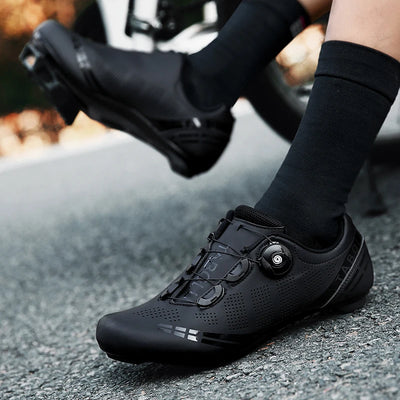 LiXingMing Cycling Shoes Road Bike Men Racing Contest Self-Locking Speed Bicycle Sneakers Women Spd Cleats Cycling Footwear by Smarsty