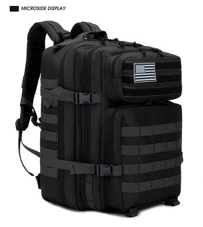 50L Tactical Backpack Men's Travel Large Capacity Rucksacks Men Waterproof Outdoor Sports Multi-functional Bags - Smarsty