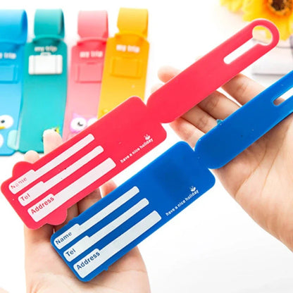 Fashion Travel Accessories Cute Animals Strip Luggage Tag Silicone Suitcase ID Addres Holder Baggage Boarding Tag Portable Label - Smarsty