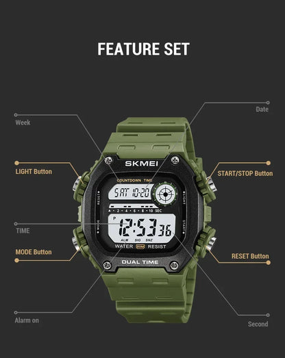 Skmei 2126 Waterproof Digital Sports Watch for Men - Smarsty