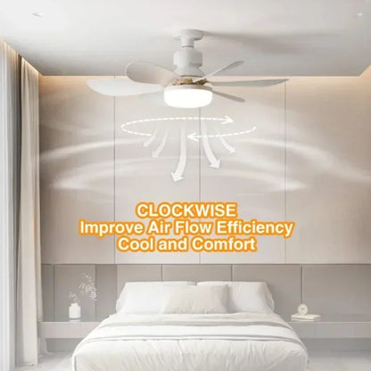 Ceiling fan light E27LED40W Strong wind 85-265V silent electric ceiling fan light remote control  85-265V living room kitchen