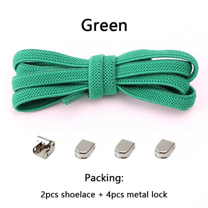 No Tie Shoe Laces Flat Elastic Shoelaces for Sneakers Tieless Shoelace Expand Shoestrings One Size Fits All Adult and Kids Shoes - Smarsty