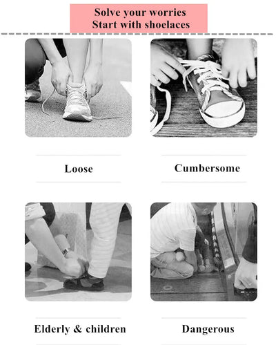 1Pair Elastic Lazy Shoelaces No Tie Shoe Laces Sneakers Flats Shoelaces for Kids Adult Quick Shoelace Fit All Shoes - Smarsty