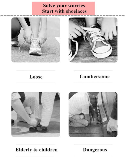1Pair Elastic Lazy Shoelaces No Tie Shoe Laces Sneakers Flats Shoelaces for Kids Adult Quick Shoelace Fit All Shoes - Smarsty