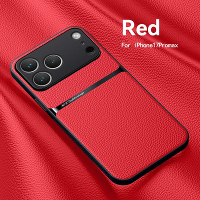 Amour Leather Phone Case For iPhone 17 16 13 12 11 Pro Max 16E Matte Cases For iPhone 17 Air 15 14 Pro Max 16 Plus Back Cover - Smarsty