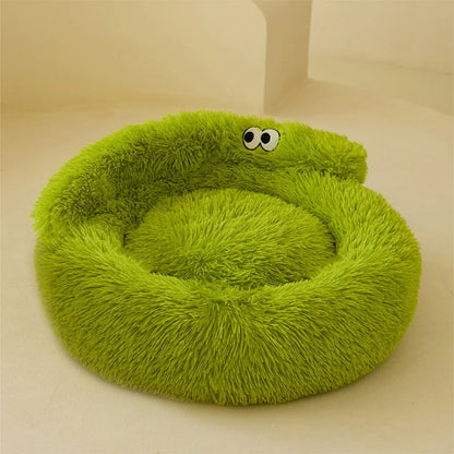 Warm Plush Cat Bed with Soft Cushion for Comfort - Smarsty
