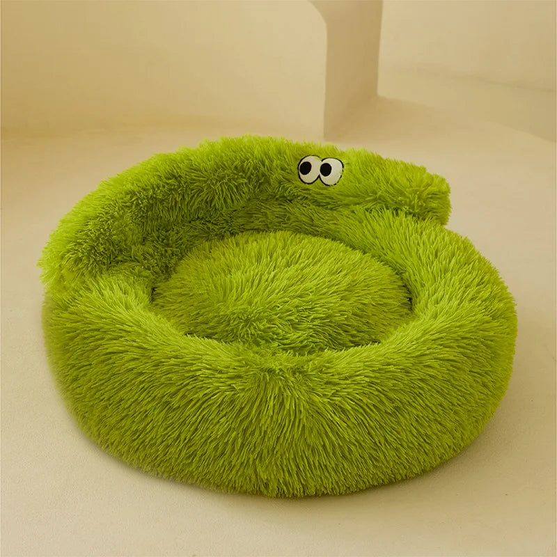 Warm Plush Cat Bed with Soft Cushion for Comfort - Smarsty