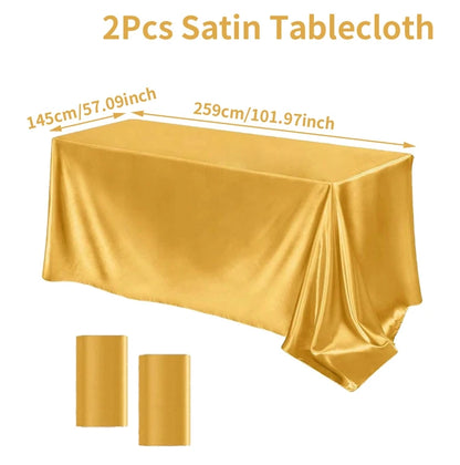Satin Rectangle Tablecloth for Elegant Wedding Decor - Smarsty