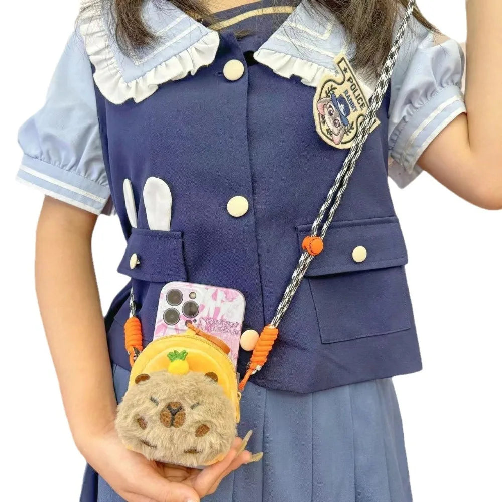 Capybara Plush Cartoon Shoulder Bag Large Capacity Unisex - Smarsty