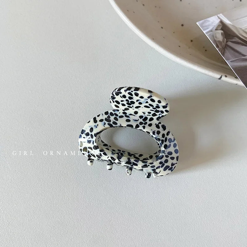 Small Acetate Hair Claw Clips Elegant Colorful Hollow - Smarsty