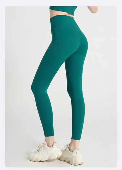 Naked feeling Yoga Leggings Women High Waisted Hip Lifting Fitness Leggings Running Cycling Pants Breathable Sports Leggings - Smarsty