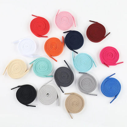 New Flat Classic Shoelaces for Sneakers Casual Shoe laces White Black Sports Shoelace Shoes Balanc String Shoe Accessories - Smarsty