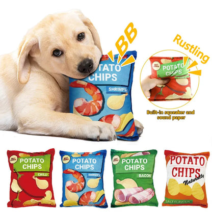 Funny Dog Crisps Squeaky Chew Toys for Small Pets - Smarsty