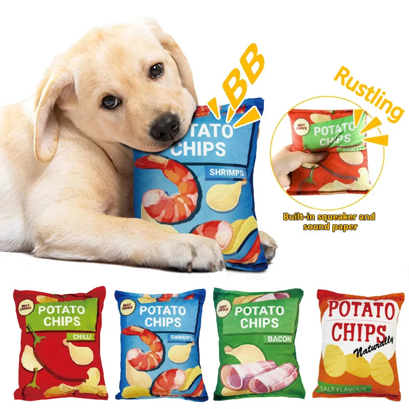 Funny Dog Crisps Squeaky Chew Toys for Small Pets - Smarsty