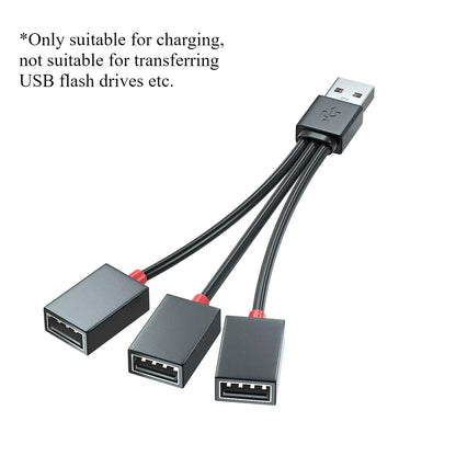 Car USB Hub 1 In 2 Out Charging Cable CompactLight