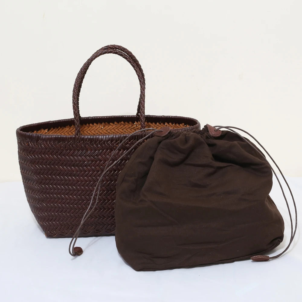 Genuine Leather Tote Bag For Women With Crossbody Strap - Smarsty