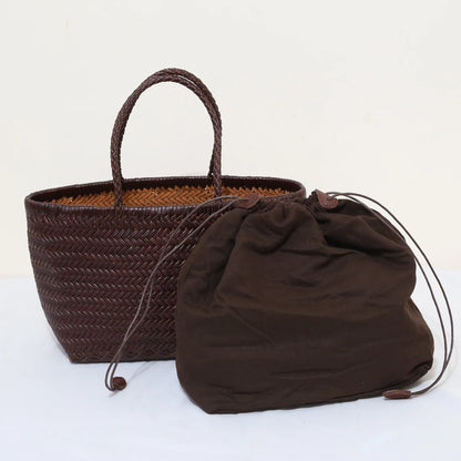 Genuine Leather Tote Bag For Women With Crossbody Strap - Smarsty