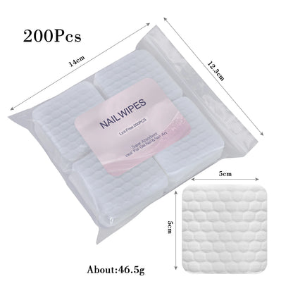1080pcs Boxed Nail Art Lint-Free Eyelash Glue Wipes Paper Gel Polish Remover Clean Glue Cotton Pads Beauty Cleaning Tools - Smarsty