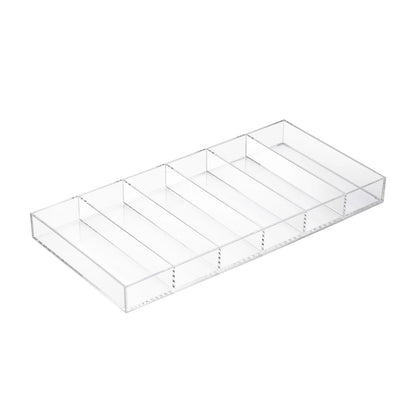 2 Pack Acrylic Sunglass Organizer, 6 Slot Eye Glasses Storage Holder Display Racks Stackable Eyewear Drawer Organizer Tray