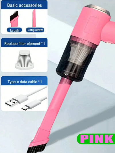 3 In 1 Integrated Suction And Blowing Vacuum Combination Vacuum Cleaner USB Charging Small Car Household Vacuum Cleaner - Smarsty