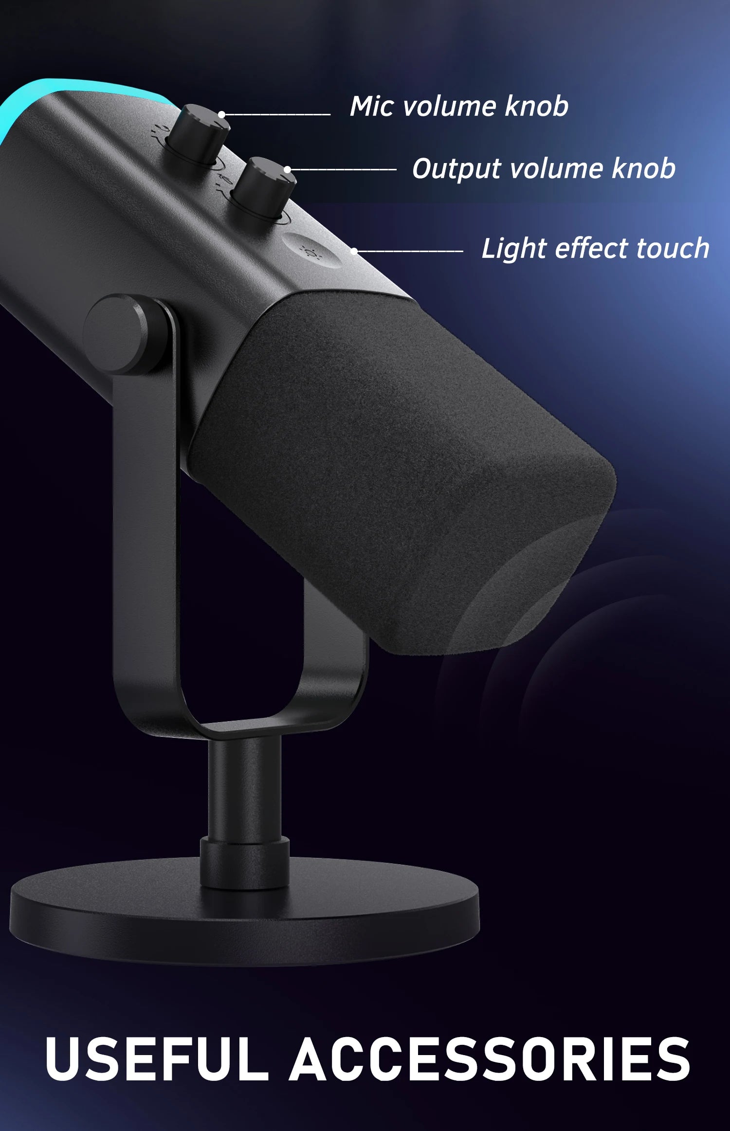 FIFINE USB XLR Dynamic Microphone with Touch Mute Feature - Smarsty