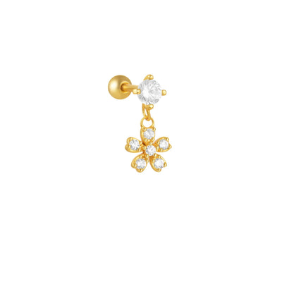 Sterling Silver Heart Zircon Stud Earrings Elegant Gift - Smarsty
