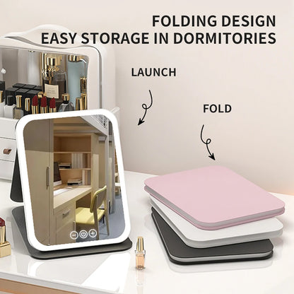 Dimmable LED Makeup Mirror with Touch Screen Convenience - Smarsty