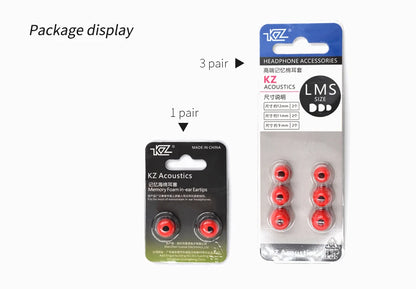 KZ Memory Foam Ear Tips for Ultimate Comfort and Noise Isolation - Smarsty