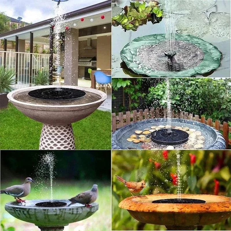 Solar Powered Floating Fountain Pump for Bird Baths and Garden Pools - Smarsty