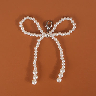 1Pairs Bowknot Shoe Decoration Shoe Lace Clips with Stylish Beaded Sneakers，Detachable Resin Pearls Flower Shoe Clips Decorative - Smarsty