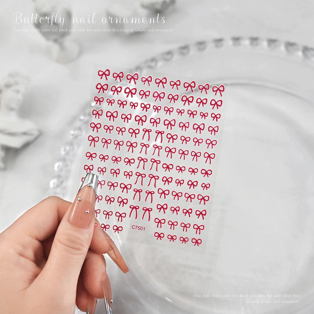 Self-Adhesive 3D Bowknot Nail Stickers for Easy Manicure - Smarsty