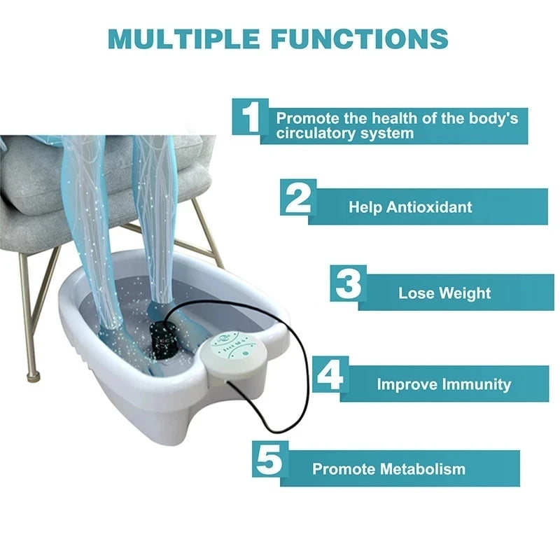 Ionic Detox Foot Bath Spa Massager for Deep Cleansing - Smarsty