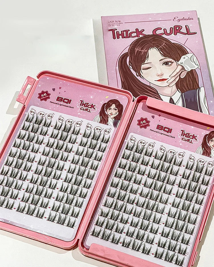 BQI Lazy Cat Elf Eyelashes Book 180pcs Natural Eye Enlargement - Smarsty