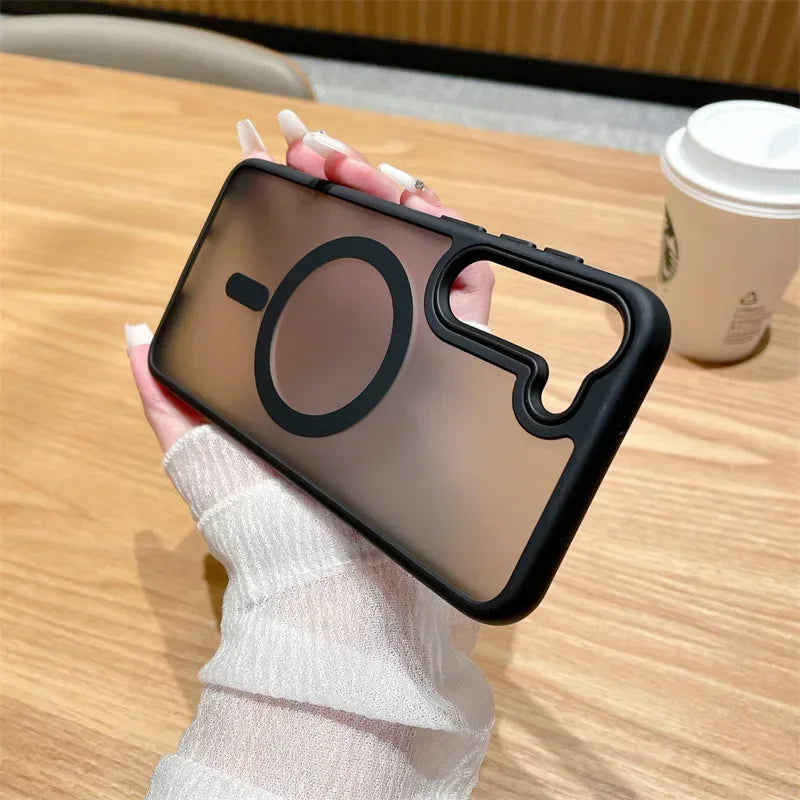 Matte Translucent Galaxy Phone Case With Magnetic Closure - Smarsty