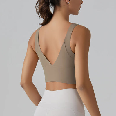 Yoga Bra Underwear Women Summer Shockproof Bra Beautiful Back Sports Running External Wear Training Fitness Yoga Tank Top Bra - Smarsty