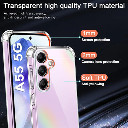 Glass Case With Silicone Cover For A55 Shockproof Design - Smarsty