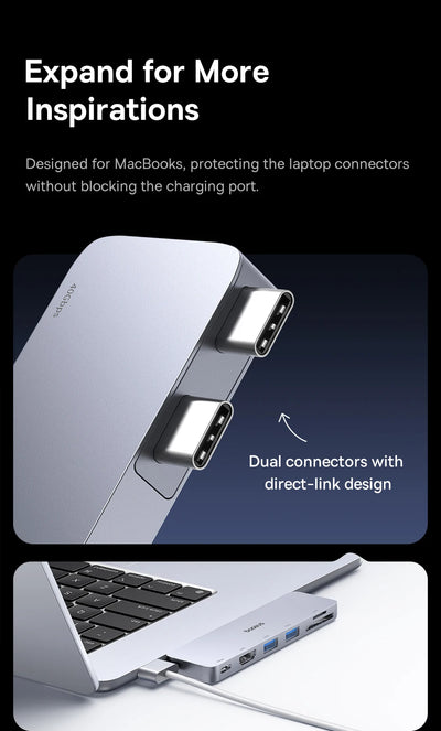 Versatile 4K USB-C Hub with HDMI and Thunderbolt Support - Smarsty
