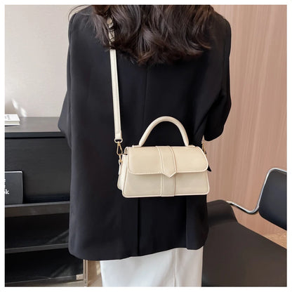 Versatile PU Leather Shoulder Bag For Women Square Satchel - Smarsty