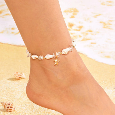 Bohemian Starfish Pendant Beaded Bracelet for Women - Smarsty