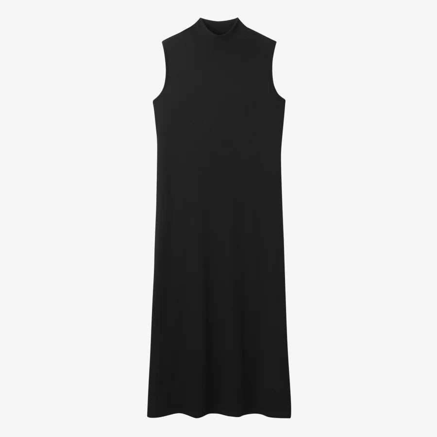 AS AW25 new design knitting cable cardigan + ribbing mockneck dress maxi length match for lady wear - Smarsty