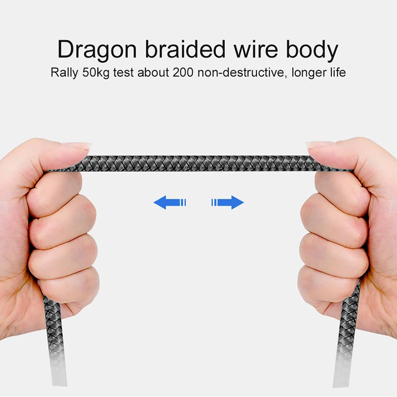 Nylon Fast Charging USB A to Type C Cable - Smarsty